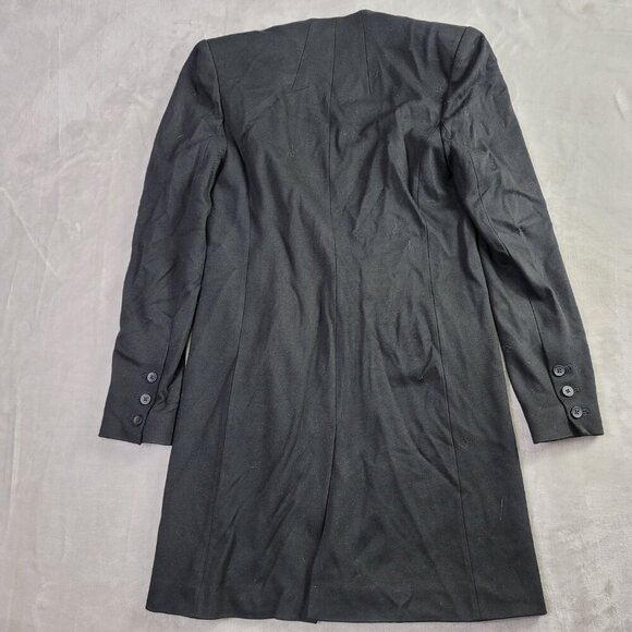 Madewell Black Venice Boyfriend Women's Long Line Button Blazer Coat | Size 4 - Picture 8 of 8